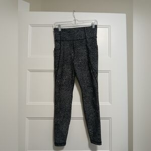 Athleta Speckled Black and Gray Leggings